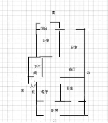 御祥园二组团3室2厅1卫95㎡