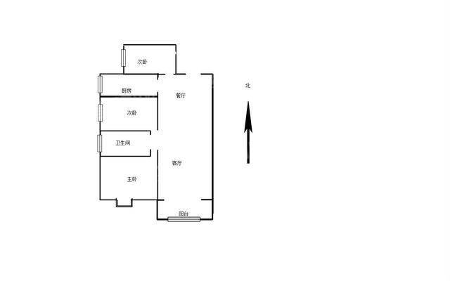 北郡小区（A区）3室2厅1卫119㎡