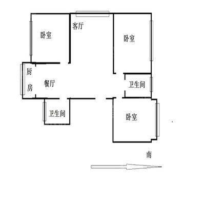 御水花园西区御华园3室2厅1卫115㎡