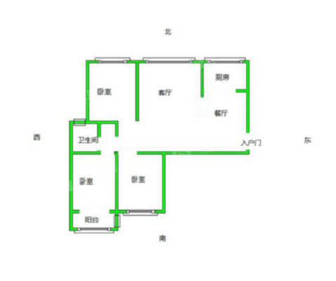 凤凰城（A区）3室2厅1卫115㎡