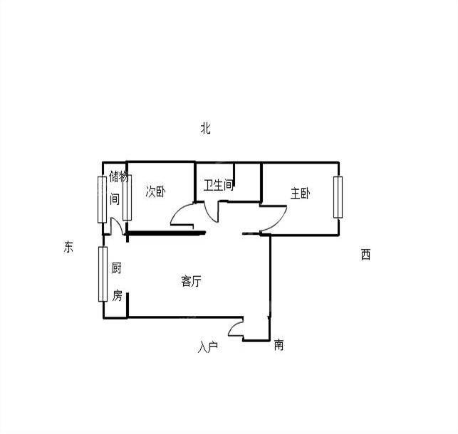 双塔山镇工行商住楼2室2厅1卫80㎡