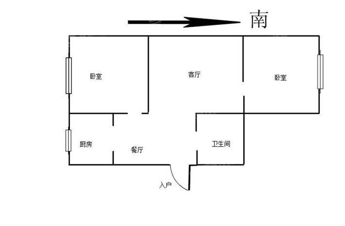 宏达山庄B区2室2厅1卫71㎡