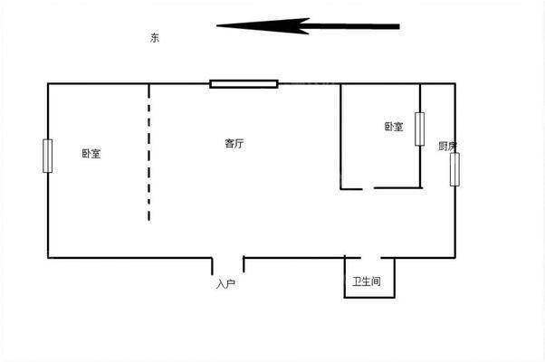 南园小区东组团路东2室1厅1卫55㎡