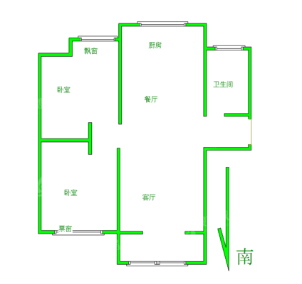 颐和庄园（三期B区）2室2厅1卫95㎡