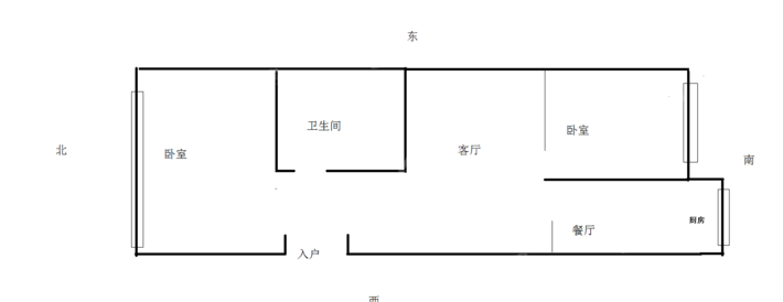 新美丰小区2室1厅1卫65㎡