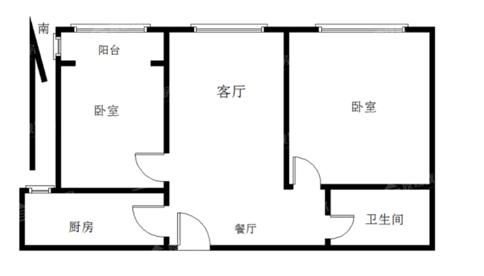 嘉和广场2室1厅1卫80㎡