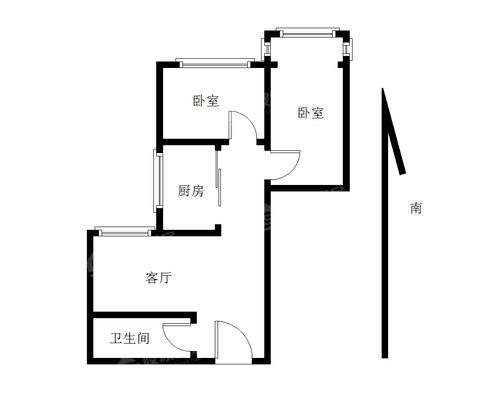 万华小区D区2室1厅1卫64㎡