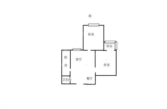 御景家园2室2厅1卫74㎡