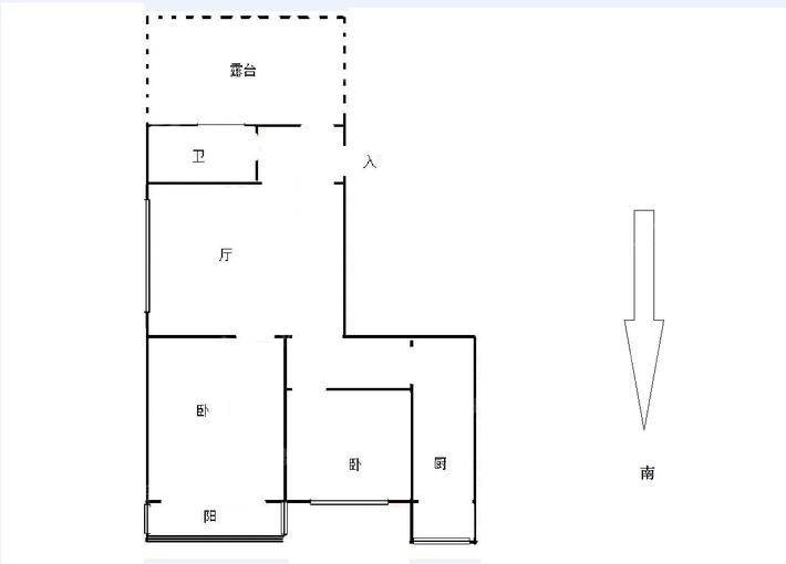 富家花园2室2厅1卫72㎡