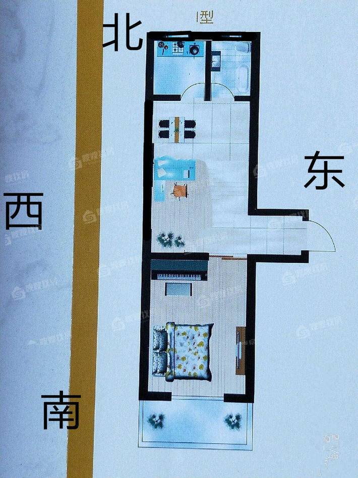世茂国际1室1厅1卫70㎡