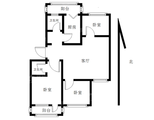 柴场小区3室2厅2卫116㎡