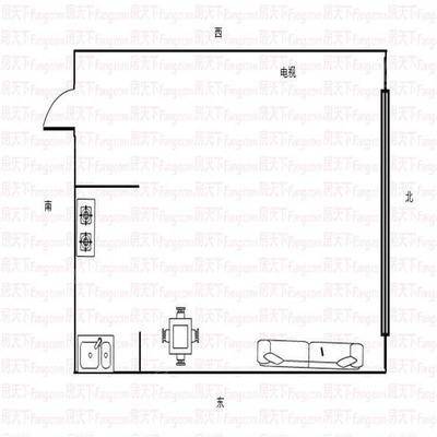 九和玫瑰湾小区1室1厅1卫53㎡