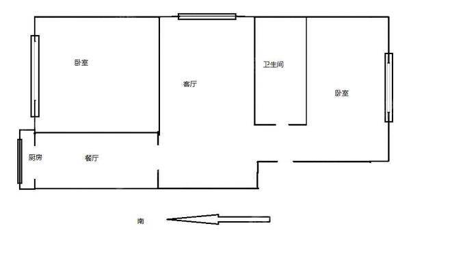 佟山南小区（东组团）2室1厅1卫68㎡