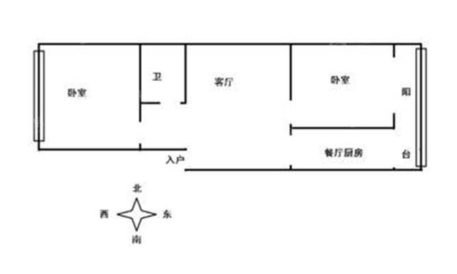 大佟沟小区2室1厅1卫50㎡