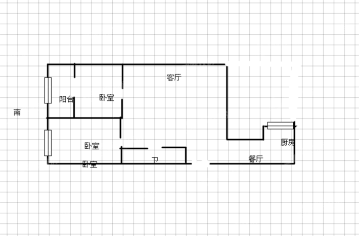 矿机家属楼2室2厅1卫73㎡