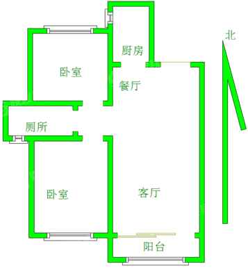 世纪家园2室2厅1卫93㎡