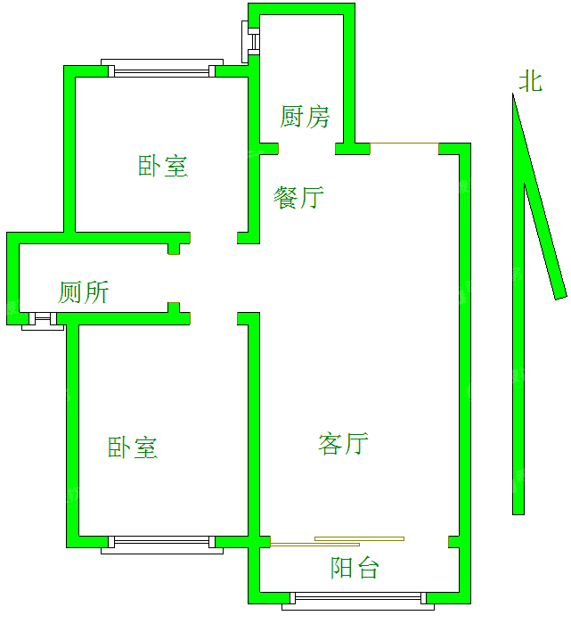 世纪家园2室2厅1卫93㎡