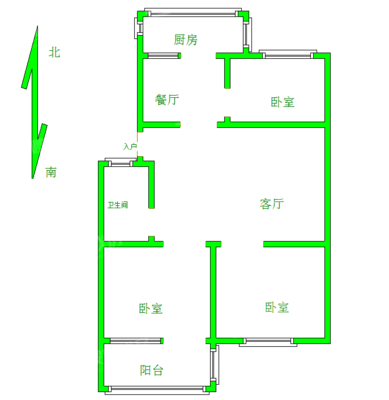 利民小区3室2厅1卫90㎡