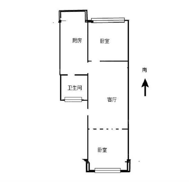 附属医院小区（家属楼2室1厅1卫52㎡