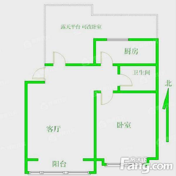 花样年华（湘江花苑）1室2厅1卫74㎡