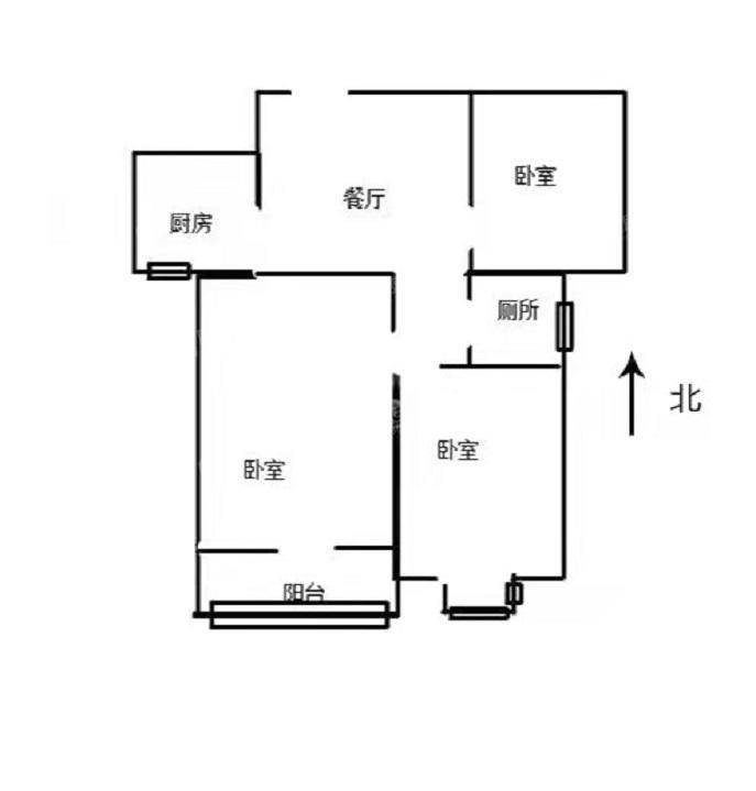 石门福地3室1厅1卫94㎡