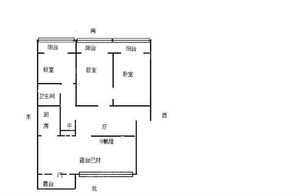 幞园新村3室2厅1卫72㎡