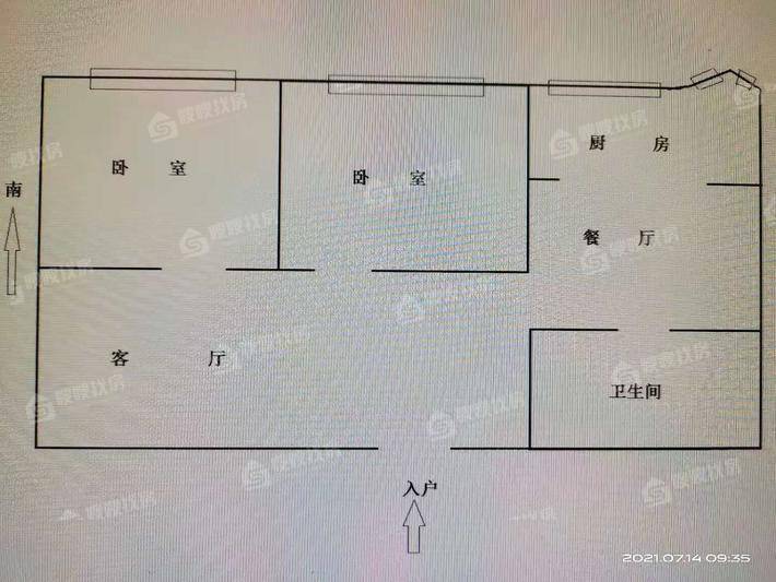 新居宅小区2室1厅1卫59㎡