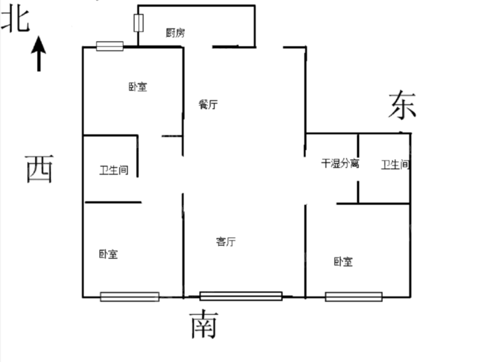 天成郡府东区3室2厅2卫125㎡