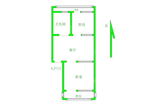 怡景园2室1厅1卫57㎡