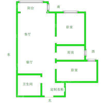 凤凰城（C区）2室2厅1卫94㎡