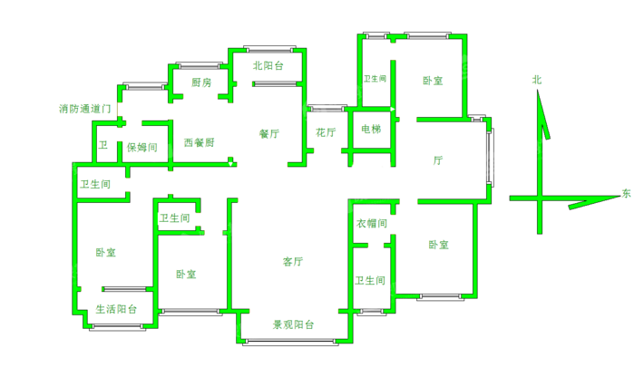 荣盛香堤荣府5室3厅2卫286㎡