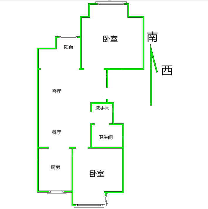 荣盛兰亭苑2室2厅1卫87㎡