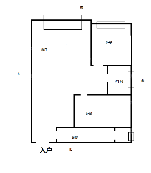 锦绣城（一区）2室2厅1卫94㎡