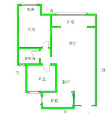 荣盛香堤荣府2室2厅1卫87㎡