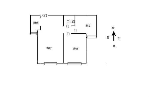 御河新城东区2室1厅1卫85㎡