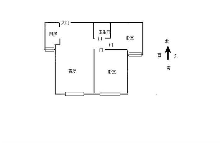 御河新城东区2室1厅1卫85㎡