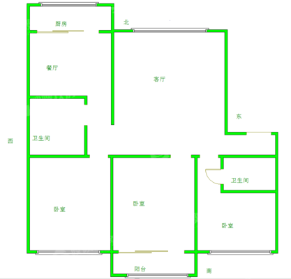 规划局宿舍3室2厅2卫139㎡