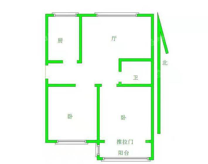 运河小区2室2厅1卫85㎡