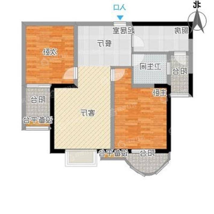 贻成御景国际2室2厅1卫98㎡