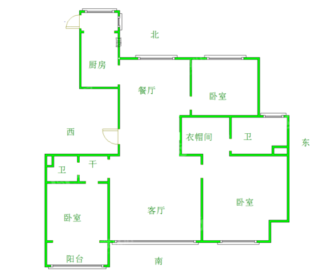 天成郡府西区3室2厅2卫139㎡