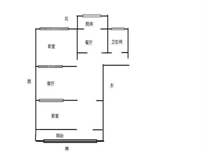 建设小区2室2厅1卫74㎡