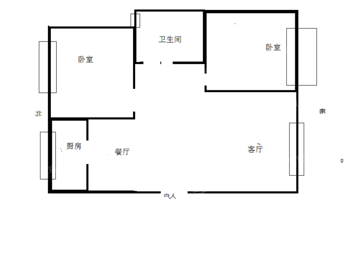 山水文苑一期2室2厅1卫88㎡