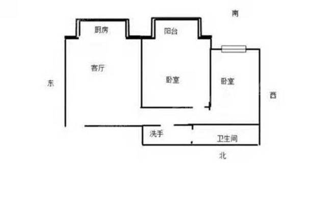 国富中心小区2室1厅1卫75㎡