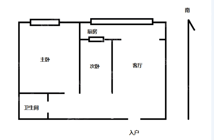 祥云小区1室1厅1卫56㎡