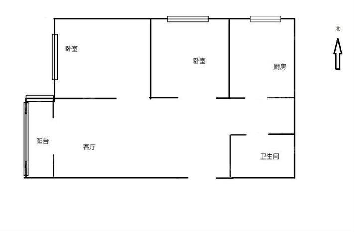 中兴路小区2室1厅1卫80㎡