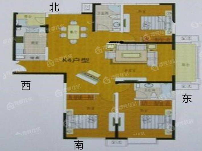 嘉禾一方二期3室2厅2卫155㎡