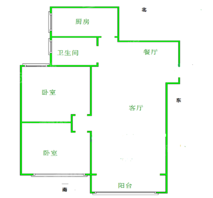 塞纳左岸2室2厅1卫95㎡