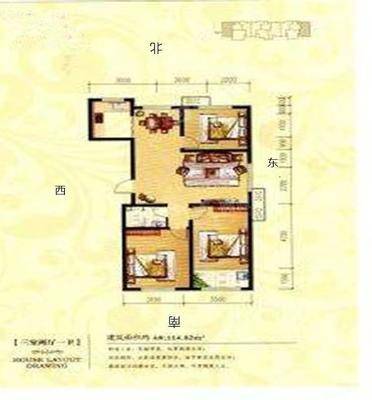 众和凤凰城3室2厅1卫117㎡