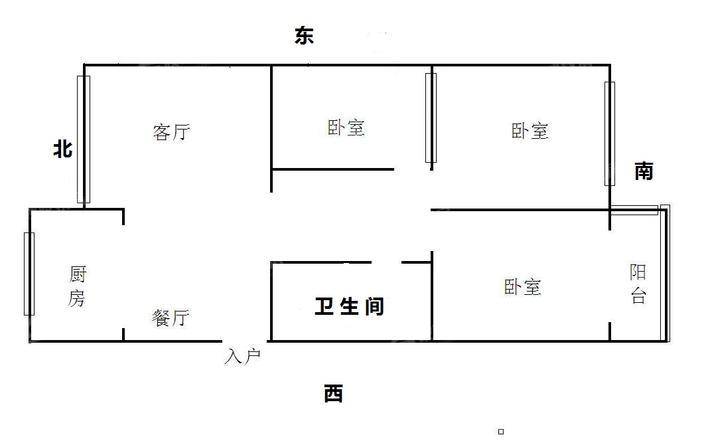 富华山庄（二期）3室2厅1卫127㎡