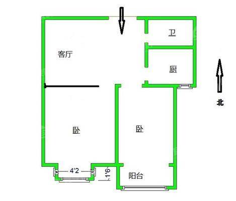 东方世纪城2室2厅1卫80㎡